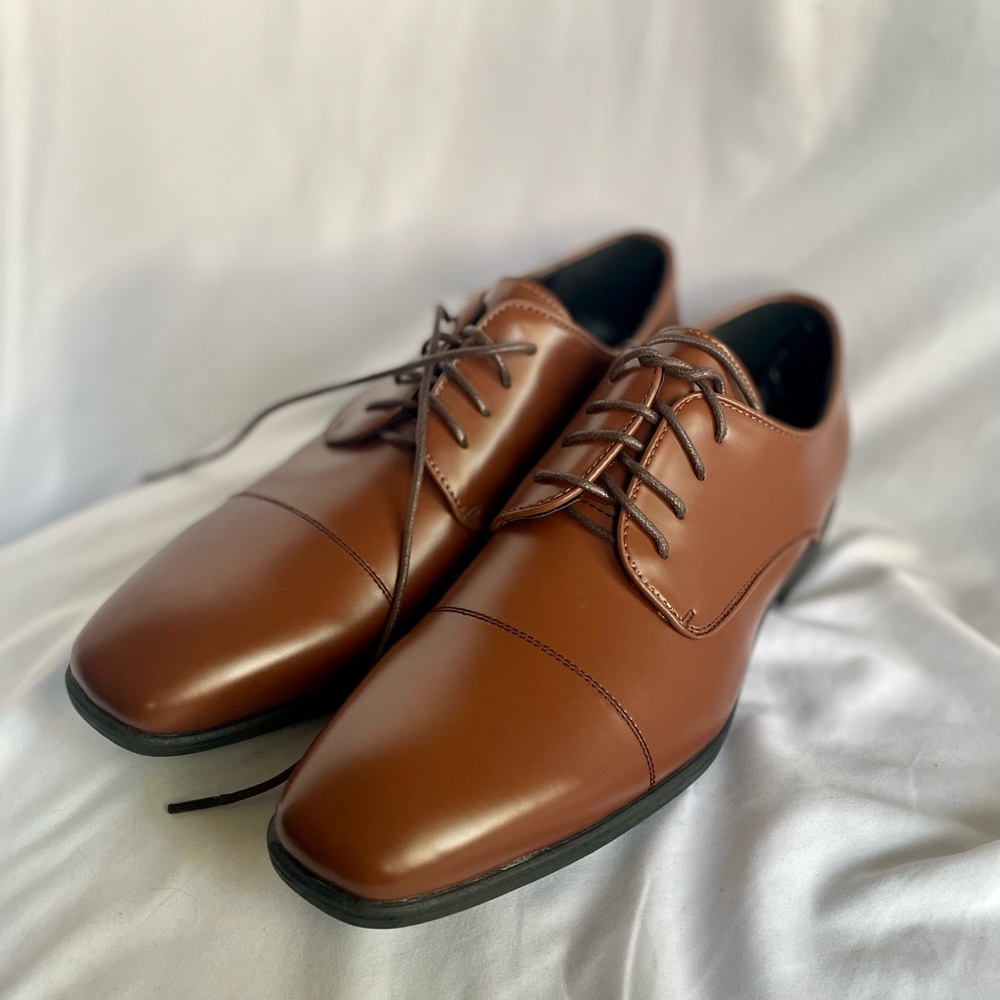 ✨Jim’s Formal Wear Cognac Oxford Size 10 M NWOT